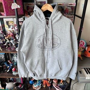 Vintage Y2K Vans Full Zip Hoodie Embroidered Logo Men’s Large Skater